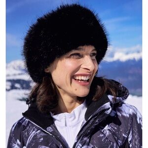 Faux Fur Headband  espresso color